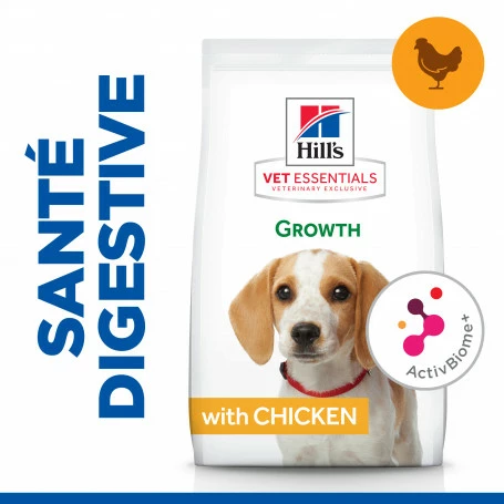 HILL'S Pet Nutrition Vet Essentials Puppy Growth ActivBiome+ Medium Poulet 5 HILL'S Pet Nutrition Vet Essentials Puppy Growth ActivBiome+ Medium Poulet – Image 5