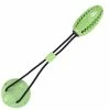 Unbranded Pet Dog Toy Anti-morsure Et Résistant à L’usure Ball Food Spill Toy Dog Tug-of-war Rope Ball Sucker Toy Green