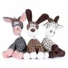 Linkrunning Peluche Dog Toys Pack Pour Chiot, 3 Pack Durable Stuffed Animal Peluche Peluche Chew Toys With Squeakers, Cute Soft Dog Toys For Teeth Cleaning, For Small Medium D