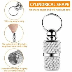 Xhdfr 10 Pièces Adresse Tag Chiens Cat Dog Tag Animal Tag Avec Porte-Clés Dog Tag Collier Tag Compatible Avec Cat Collar Dog Collar Tag Address Sleeve Silver -nourriture pour chien boutique 185567731 max