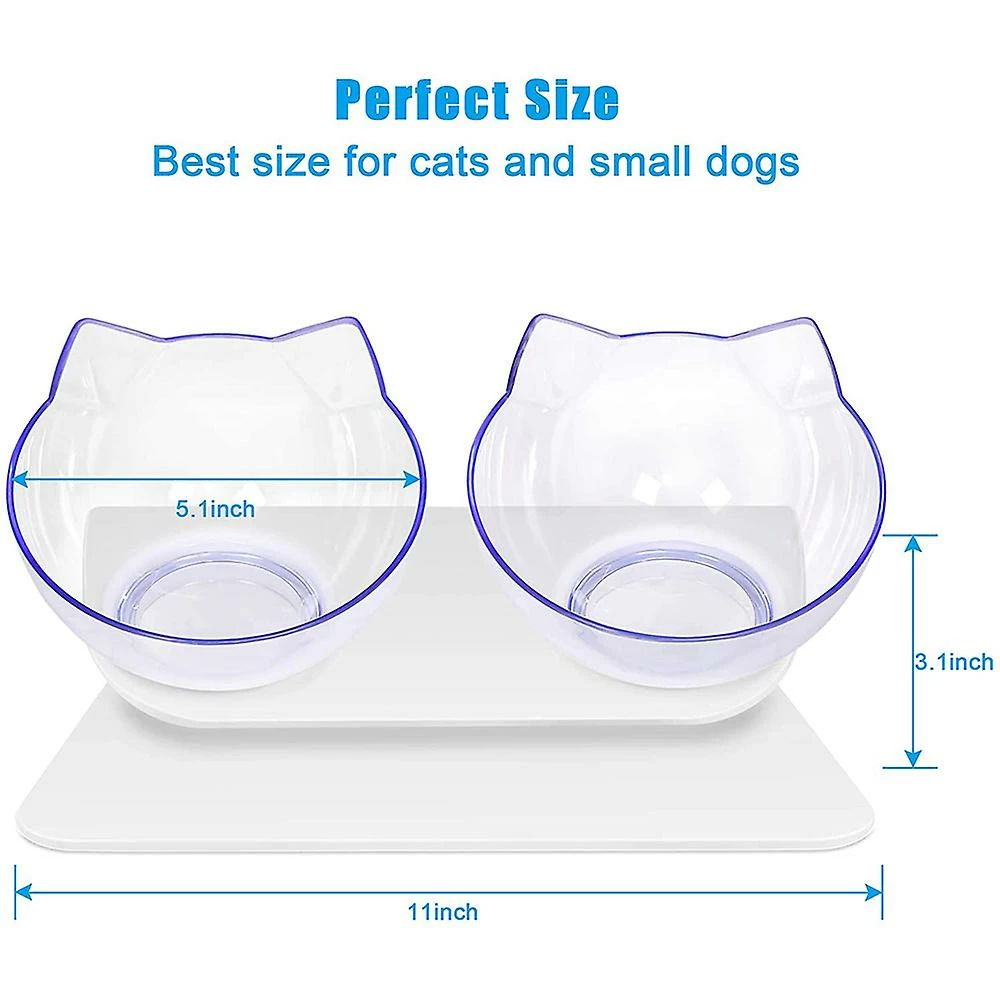 Wonderful Double Cat Dog Bowls Bols D’eau élevés Pour Chats Avec Support Surélevé 2 Wonderful Double Cat Dog Bowls Bols D’eau élevés Pour Chats Avec Support Surélevé – Image 2