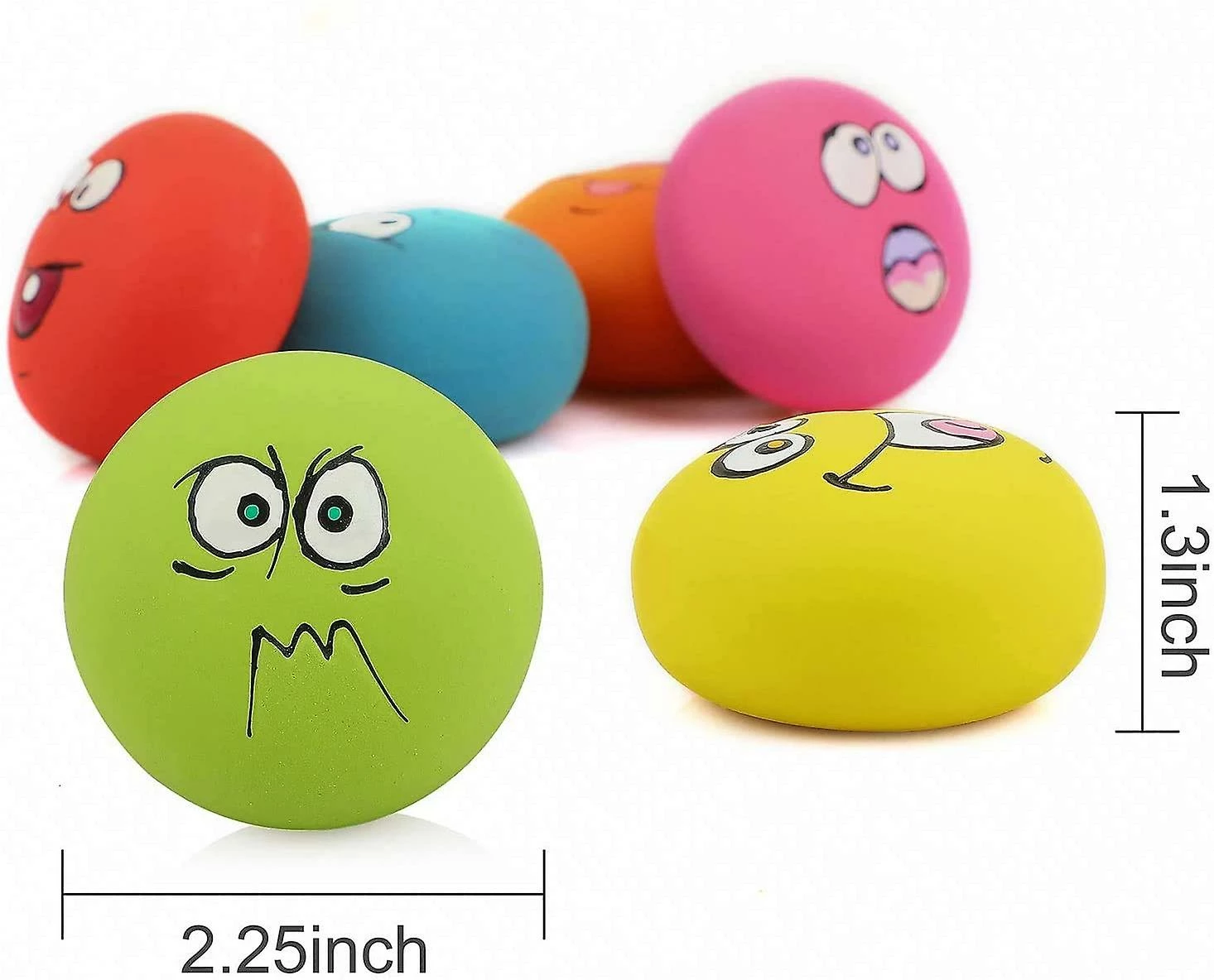 Wonderful Smile Face Dog Squeaky Toys Soft Latex Squeak Balls Pour Chiot Petit Moyen Chiens De Compagnie 6 Pcs / Set 5 Wonderful Smile Face Dog Squeaky Toys Soft Latex Squeak Balls Pour Chiot Petit Moyen Chiens De Compagnie 6 Pcs / Set – Image 5