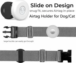 Yuzee Airtag Dog Collar Holder [2 Pack] Silicone Imperméable à L’eau Protection Air Tag Cat Collar Cover, Anti-lost Locator Case Pour Apple Airtags Compatible Avec Pe -nourriture pour chien boutique 195318277 max 2