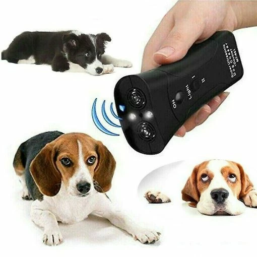 Mslam Ultrasonic Anti Dog Barking Pet Trainer Led Light Gentle Chaser Device -nourriture pour chien boutique 197370639 max