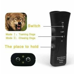 Mslam Ultrasonic Anti Dog Barking Pet Trainer Led Light Gentle Chaser Device -nourriture pour chien boutique 197370711 max