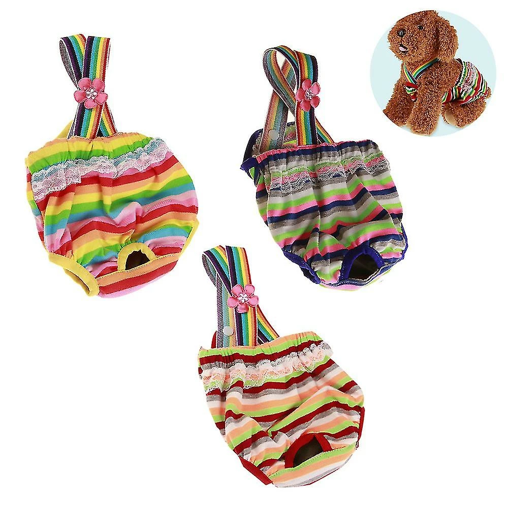 Unbranded 3 Pcs Pet Dog Cat Short Physiologique Doggy Kitten Sous-vêtements Pantalons Couches Strip Design Resserrer La Sangle Slips Sanitaires 2 Unbranded 3 Pcs Pet Dog Cat Short Physiologique Doggy Kitten Sous-vêtements Pantalons Couches Strip Design Resserrer La Sangle Slips Sanitaires – Image 2