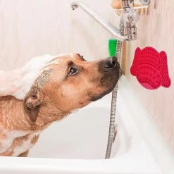 Unbranded Dog Lick Pad, Silicone Slow Treater Mat Feeder Mat Peanut Butter Mat -nourriture pour chien boutique 211258195 max