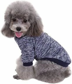 Linkrunning Pet Dog Clothes Knitwear Dog Sweater (x-large, Bleu Marine) -nourriture pour chien boutique 221679817 max