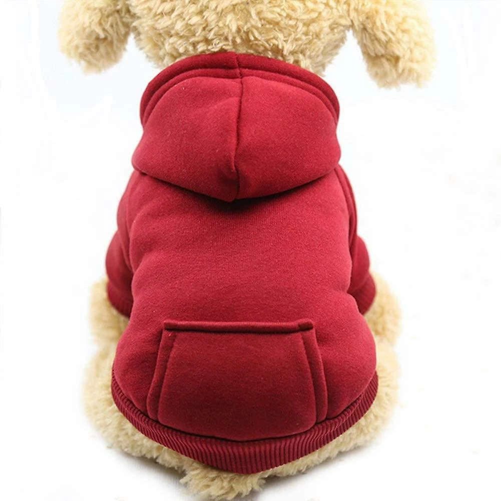 Linkrunning Winter Dog Hoodie Sweatshirts Wine Red 1 Linkrunning Winter Dog Hoodie Sweatshirts Wine Red