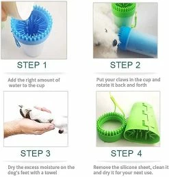 Unbranded Dog Paw Cleaner Portable Pet Cleaning Brush Cup Dog Laveuse De Pieds Masseur Soft Silicone -nourriture pour chien boutique 224603818 max