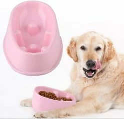 Tinor Dog Slow Feeder Bowl Anti-gulping Pet Slower Food Feeding Vaisselle - Durable Empêchant L’étouffement Healthy Design Dogs Bowl (petit Rose) -nourriture pour chien boutique 229163217 max