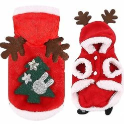 Unbranded Noël Pet Clothes Xmas Hoodie Puppy Cat Dog Winter Warm Apparel