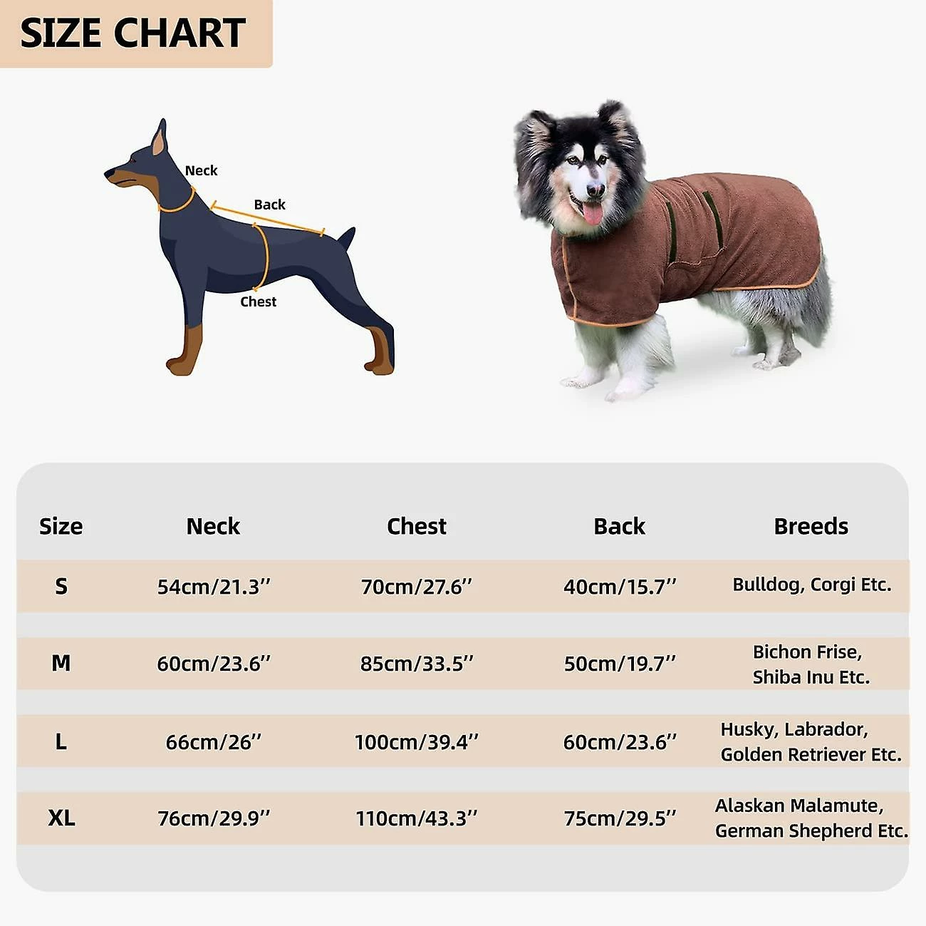 Yskaze Serviette De Peignoir Pour Chien - Microfibre Séchage Rapide Super Absorbant Pet Dog Cat Bath Robe Serviette, Douce 4 Yskaze Serviette De Peignoir Pour Chien - Microfibre Séchage Rapide Super Absorbant Pet Dog Cat Bath Robe Serviette, Douce – Image 4