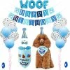 Ssdlv Dog Birthday Party Supplies Dog Birthday Bandana Hat Set Party Accessories (bleu)