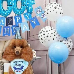 Ssdlv Dog Birthday Party Supplies Dog Birthday Bandana Hat Set Party Accessories (bleu) -nourriture pour chien boutique 253797462 max