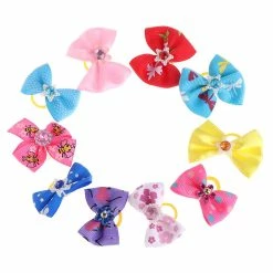 Unbranded 10 Pcs Pet Hair Band Bow Knot Grooming Headdress Dog Cat Décoration Accessoires -nourriture pour chien boutique 259363474 max