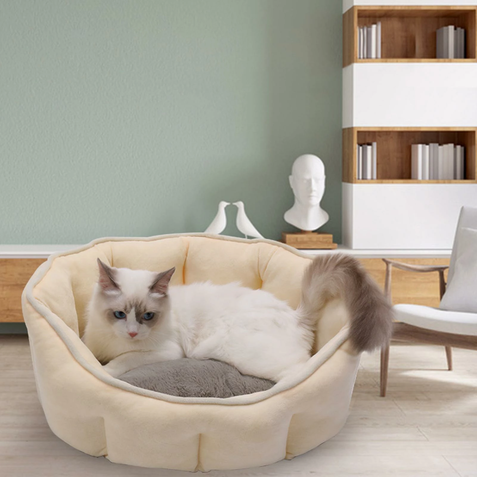 Unbranded Forme De Coquille Soft Pet Dog Cat Bed Kennel Sofa Cushion Pad Tapis De Couchage Pour Petits Chiens Moyens 2 Unbranded Forme De Coquille Soft Pet Dog Cat Bed Kennel Sofa Cushion Pad Tapis De Couchage Pour Petits Chiens Moyens – Image 2