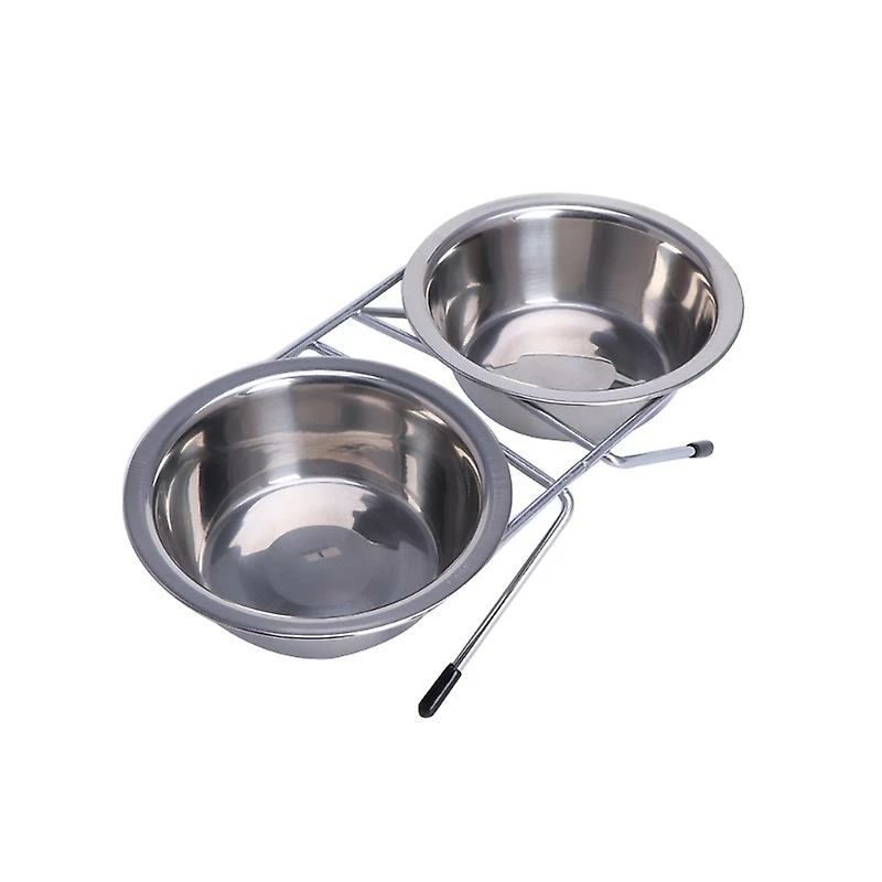 Unbranded En Acier Inoxydable Double Pet Bowls Dog Cat Water Food Anti Slip Feeding Station 1 Unbranded En Acier Inoxydable Double Pet Bowls Dog Cat Water Food Anti Slip Feeding Station