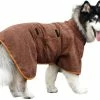 Wonderful Fong Dog Peignoir Serviette - Microfibre Séchage Rapide Super Absorbant Pet Dog Cat Robe De Bain Serviette, Doux