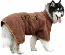 Wonderful Fong Dog Peignoir Serviette - Microfibre Séchage Rapide Super Absorbant Pet Dog Cat Robe De Bain Serviette, Doux