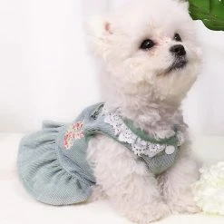JUSTUP Dog Sling Dress Rabbit Patch Lace Princess Puppy Dress Skirt Cool Summer Pet Cat Dog Clothes (taille Xs) -nourriture pour chien boutique 279263902 max