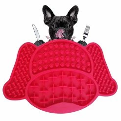XD Dog Lick Pad, Silicone Slow Treater Mat Feeder Mat Peanut Butter Mat