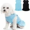 Yskaze 2 Pack Blank Dog Shirt Skirt - Vêtements Mignons Doux Respirants Pour Animaux De Compagnie, Robe Sans Manches Pour Filles, T-shirts Pour Chiens Vêtements, Tenues Pour Chiens, Chemise De Chien Unie Pour Pu