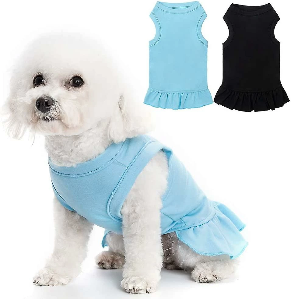 Yskaze 2 Pack Blank Dog Shirt Skirt - Vêtements Mignons Doux Respirants Pour Animaux De Compagnie, Robe Sans Manches Pour Filles, T-shirts Pour Chiens Vêtements, Tenues Pour Chiens, Chemise De Chien Unie Pour Pu 1 Yskaze 2 Pack Blank Dog Shirt Skirt - Vêtements Mignons Doux Respirants Pour Animaux De Compagnie, Robe Sans Manches Pour Filles, T-shirts Pour Chiens Vêtements, Tenues Pour Chiens, Chemise De Chien Unie Pour Pu