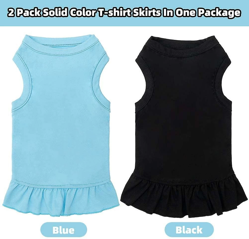 Yskaze 2 Pack Blank Dog Shirt Skirt - Vêtements Mignons Doux Respirants Pour Animaux De Compagnie, Robe Sans Manches Pour Filles, T-shirts Pour Chiens Vêtements, Tenues Pour Chiens, Chemise De Chien Unie Pour Pu 3 Yskaze 2 Pack Blank Dog Shirt Skirt - Vêtements Mignons Doux Respirants Pour Animaux De Compagnie, Robe Sans Manches Pour Filles, T-shirts Pour Chiens Vêtements, Tenues Pour Chiens, Chemise De Chien Unie Pour Pu – Image 3