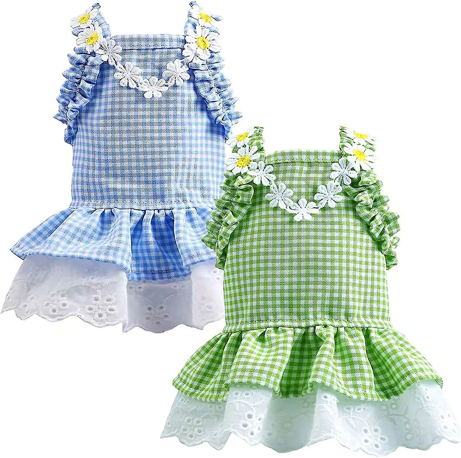 Ksalfye 2 Pack Summer Dog Robes Fille Puppy Chat Plaid Princesse Robe Fête Anniversaire Pet Vest Vêtements Pour Petits Chiens Moyens 1 Ksalfye 2 Pack Summer Dog Robes Fille Puppy Chat Plaid Princesse Robe Fête Anniversaire Pet Vest Vêtements Pour Petits Chiens Moyens
