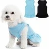 Ksalfye 2 Pack Blank Dog Shirt Skirt - Vêtements Mignons Doux Respirants Pour Animaux De Compagnie, Robe Sans Manches Pour Filles, T-shirts Pour Chiens Vêtements, Tenues Pour Chiens, Chemise De Chien Unie Pour Pu