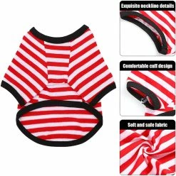 Yskaze 4 Pièces Chemise De Chien Petit Chien Rayé T Shirt Pet Apparel Puppy Sweatshirt Dog Vêtements Pour Chiens De Petite à Moyenne Taille -nourriture pour chien boutique 286235826 max