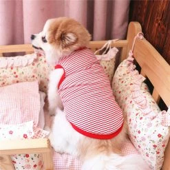 Yskaze 2 Pièces Chiens T-shirt Blank Dog Shirts Pet Summer Striped Shirts Puppy Respirant Outfits Dog Apparel For Cats And Dogs Puppy Party Daily Wear -nourriture pour chien boutique 286235880 max