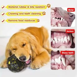 Tinor Jouet Pour Chien Pour Mâcheurs Agressifs Dents Propres Ennuyées Caoutchouc Et Abs Double Couche Robuste Couine Chien Jouet Interactif Dog Ball Pour Chiens De Taille Moyenne -nourriture pour chien boutique 296067480 max