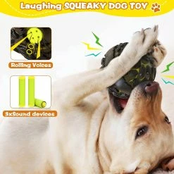 Tinor Jouet Pour Chien Pour Mâcheurs Agressifs Dents Propres Ennuyées Caoutchouc Et Abs Double Couche Robuste Couine Chien Jouet Interactif Dog Ball Pour Chiens De Taille Moyenne -nourriture pour chien boutique 296067526 max