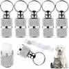Unbranded 10 Pièces Adresse Tag Chiens Cat Dog Tag Animal Tag Avec Porte-clés Dog Tag Collar Tag Pour Chat Collier Chien Collier Tag Adresse Sleeve Argent