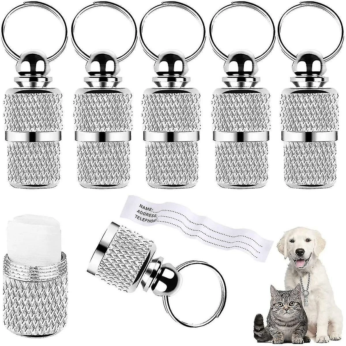 Unbranded 10 Pièces Adresse Tag Chiens Cat Dog Tag Animal Tag Avec Porte-clés Dog Tag Collar Tag Pour Chat Collier Chien Collier Tag Adresse Sleeve Argent 1 Unbranded 10 Pièces Adresse Tag Chiens Cat Dog Tag Animal Tag Avec Porte-clés Dog Tag Collar Tag Pour Chat Collier Chien Collier Tag Adresse Sleeve Argent