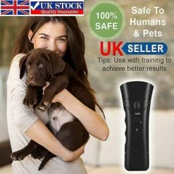 Unbranded Petgentle Ultrasonic Anti Dog Barking Pet Trainer Led Light Gentle Chaser Style Redmiter @