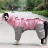 Unbranded (Rose) (28) Grand Pet Dog Imperméable Imperméable Imperméable Vêtements De Pluie Combinaison
