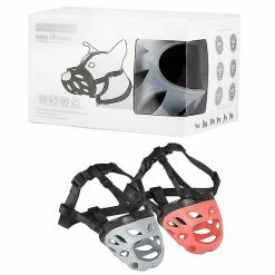 Unbranded (2) Soft Pet Dog Museau Réglable Pet Dog Museau Léger Caoutchouc Dog Museaux Couleur Noir -nourriture pour chien boutique 304035944 max