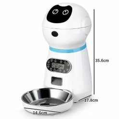 GHCD Mangeoires Automatiques Pour Animaux De Compagnie En Acier Inoxydable Dog Food Bowl Auto Cat LCD Screen Timer Food Dispenser Plug (US -nourriture pour chien boutique 304061486 max