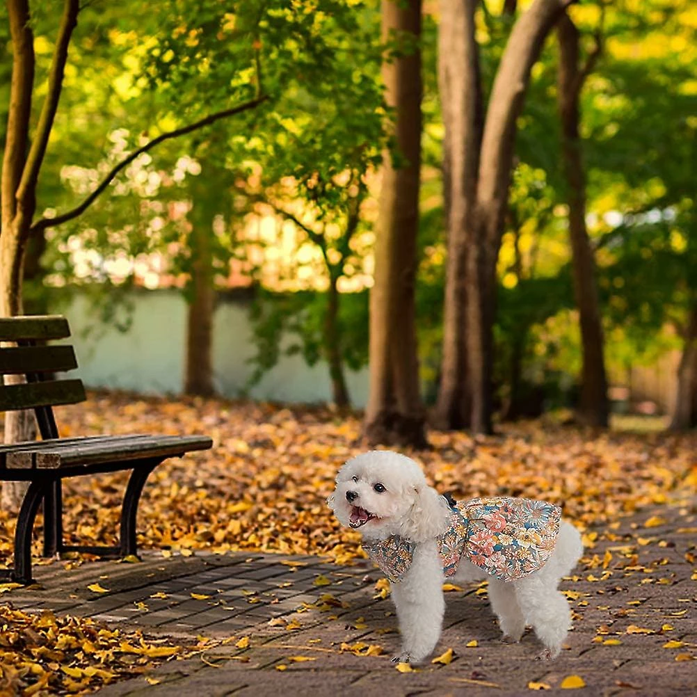 Yskaze Mignon Flower Girl Dog Dress Pet Clothes - Belle Jupe Pet Puppy Pleine De Motifs De Fleurs, Parfait Pour Le Port Quotidien, Les Vacances Et La Prise De Photos 4 Yskaze Mignon Flower Girl Dog Dress Pet Clothes - Belle Jupe Pet Puppy Pleine De Motifs De Fleurs, Parfait Pour Le Port Quotidien, Les Vacances Et La Prise De Photos – Image 4