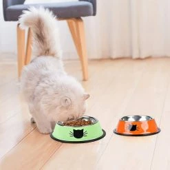 Wonderful Fong 3pcs Pet Bowl En Acier Inoxydable Base Antidérapante Dog Bowl Cat Bowl Avec 2 Cuillères à Nourriture -nourriture pour chien boutique 309263146 max