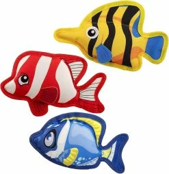 Unbranded 2023 - Nouveau Produit Dog Toy Dog Chew Toy Vocal Interactive Toy Ball Red Striped Fish + Blue Ocean Fish
