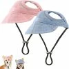 Visvin 2 Pcs Pet Baseball Outdoor Cap Réglable Summer Pet Cap Dog Outdoor Sunbonnet