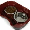 Unbranded Dog Bowl Cat Bowl Pet Cat Double Vasque Bol Anti-éclaboussures (Café)