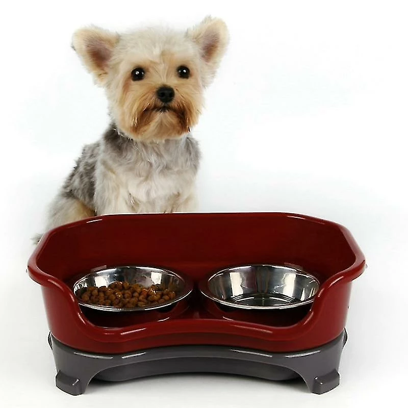 Unbranded Dog Bowl Cat Bowl Pet Cat Double Vasque Bol Anti-éclaboussures (Café) 4 Unbranded Dog Bowl Cat Bowl Pet Cat Double Vasque Bol Anti-éclaboussures (Café) – Image 4