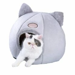 Unbranded Pet Nest Removable Cats House Soft Dog Cave Winter Warm Bag Room (32 * 32 * 35CM)