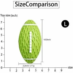 Unbranded Dog Toys Ball Pet Squeaky Toys Rubber Rugby Ball Interactif Et Trainning Chew Toys Fetch Toy Ball -nourriture pour chien boutique 312865887 max