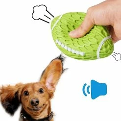 Unbranded Dog Toys Ball Pet Squeaky Toys Rubber Rugby Ball Interactif Et Trainning Chew Toys Fetch Toy Ball -nourriture pour chien boutique 312865895 max